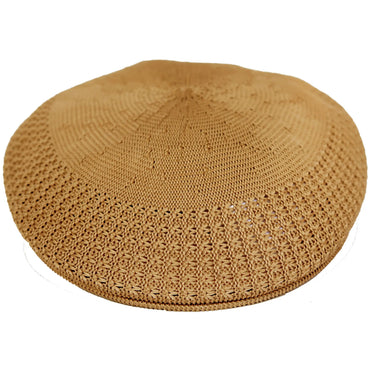 Bruno Capelo Vented Ivy Cap Ventilated Mesh Knit Cap in Khaki