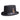 Bruno Capelo Wool Felt Top Hat Mid-Crown Height in Black