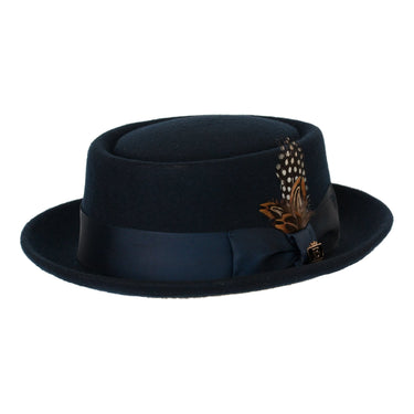 Bruno Capelo Wool Pork Pie in Navy