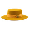 Bruno Capelo Zayden Wide Brim Wool Boater (Gaucho) in Mustard