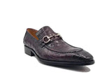 Carrucci Shoes Buckle Loafer Gator Embossed Leather — view 5