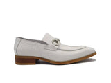 Carrucci Shoes Buckle Loafer Gator Embossed Leather
