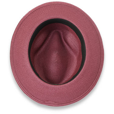 Ferrecci Tapa in Burgundy Crushable Straw Fedora