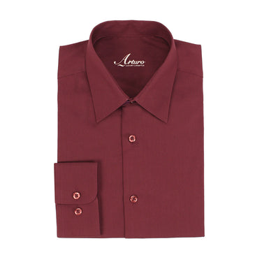 Arturo Dress Shirts 200SLIM Dress Shirt in Burgundy