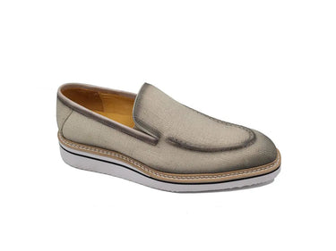 Carrucci Shoes Burnished Linen Slip-On Loafer