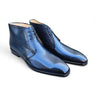 Burnished Calfskin Chukka Boot in Navy #color_ Navy