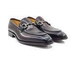 Carrucci Shoes Burnished Calfskin Horsebit Loafer