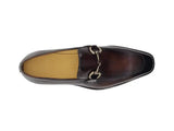 Carrucci Shoes Burnished Calfskin Horsebit Loafer
