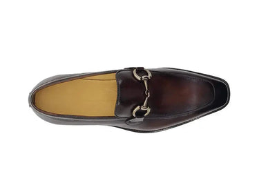 Carrucci Shoes Burnished Calfskin Horsebit Loafer