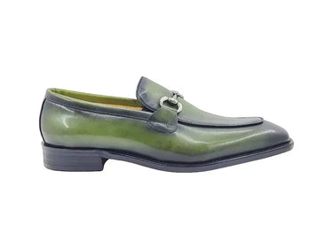 Carrucci Shoes Burnished Calfskin Horsebit Loafer