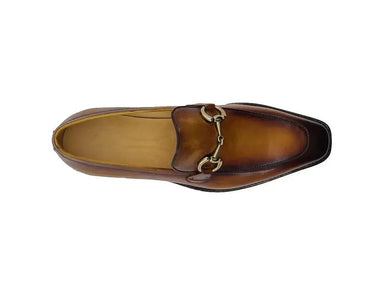 Carrucci Shoes Burnished Calfskin Horsebit Loafer