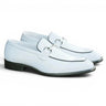 Carrucci Shoes Burnished Calfskin Horsebit Loafer in White