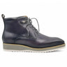 Burnished Calfskin Lace-Up Boot in Gray #color_ Gray