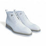 Burnished Calfskin Lace-Up Boot in White #color_ White