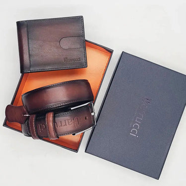 Burnished Calfskin Leather Belt in Chestnut Silver Buckle