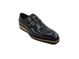 Carrucci Shoes Burnished Double Monk Whole Cut Shoe