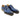 Carrucci Shoes Burnished Double Monk Whole Cut Shoe in Navy #color_ Navy