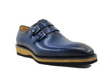 Carrucci Shoes Burnished Double Monk Whole Cut Shoe