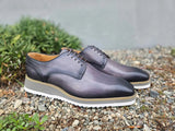 Carrucci Shoes Burnished Leather Derby Dress Shoe