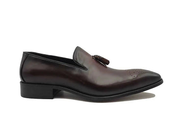 Carrucci Shoes Burnished Wholecut Tassel Loafer