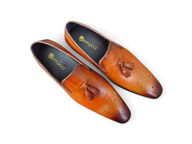 Carrucci Shoes Burnished Wholecut Tassel Loafer