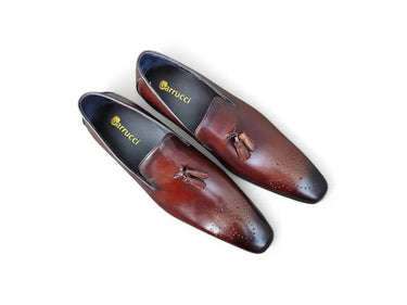 Carrucci Shoes Burnished Wholecut Tassel Loafer