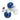 Sterling Silver Blue Football Helmet Cufflinks in #color_