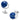 Sterling Silver Blue Football Helmet Cufflinks in #color_