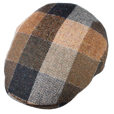 Capas Woodsman Plaid Ivy Italian Wool Flat Cap