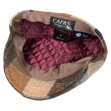 Capas Woodsman Plaid Ivy Italian Wool Flat Cap