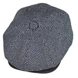 Capas Pebbled 8 Piece in Grey/Black Irish Tweed Newsboy Cap