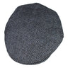 Capas Pebbled Ivy in Grey/Black Irish Tweed Flat Cap