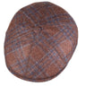 Capas Oxford Calabria in Brown Plaid Italian Wool Newsboy Cap