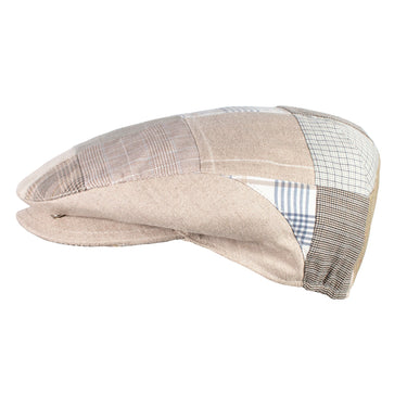 Capas Ivy in Multi Patch Italian Cotton Newsboy Cap