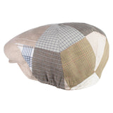 Capas Ivy in Multi Patch Italian Cotton Newsboy Cap