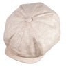 Capas Linen Gatsby 8-Panel Newsboy Cap in Natural Linen