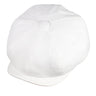 Capas Linen Gatsby 8-Panel Newsboy Cap in White Linen