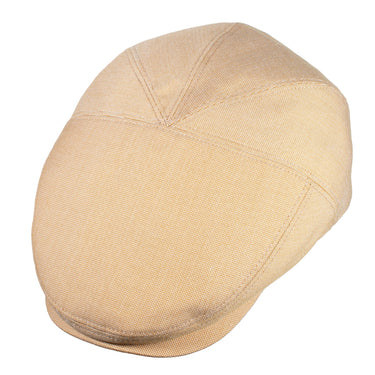 Capas London Solid Flat Cap in Tan