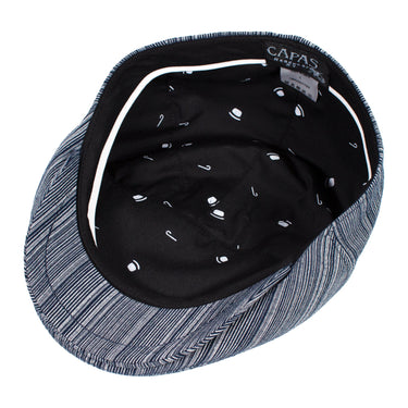 Capas London Stripe Cotton Newsboy Cap