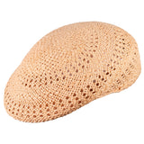 Capas Vented Ascot Straw Flat Cap