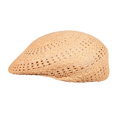 Capas Vented Ascot Straw Flat Cap