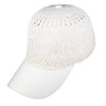 Capas Vented Straw Baseball Cap in White #color_ White