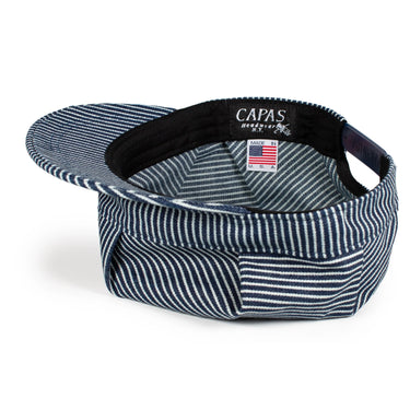 Capas Engineer in Blue Stripe American Cotton Cap