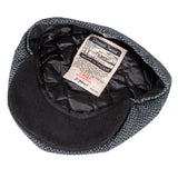 Capas Pebbled 8 Piece in Grey/Black Irish Tweed Newsboy Cap