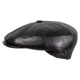 Capas Italian Leather Newsboy Cap