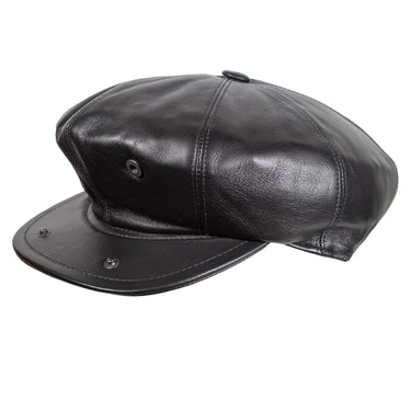 Capas Italian Leather Newsboy Cap