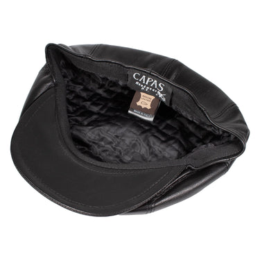 Capas Italian Leather Newsboy Cap