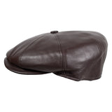 Capas Italian Leather Newsboy Cap