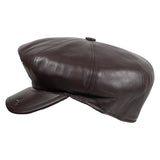 Capas Italian Leather Newsboy Cap