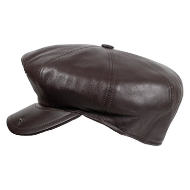 Capas Italian Leather Newsboy Cap